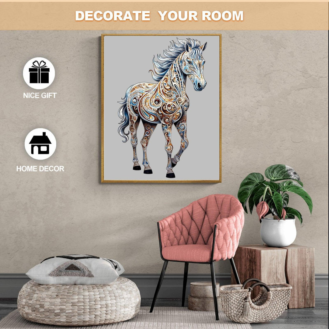 Free Zebra 2 Wooden Jigsaw Puzzle-Woodbests