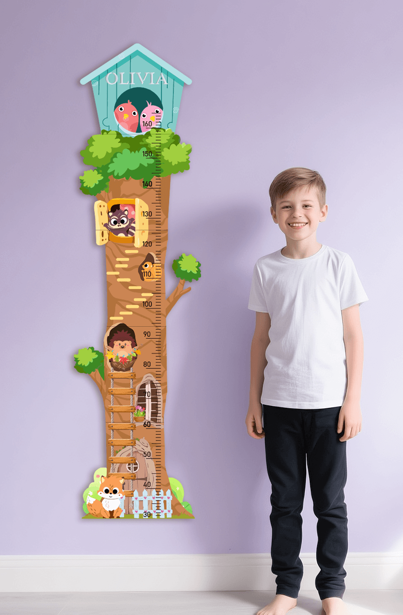 Personalized Wooden Treehouse Growth Chart Ruler