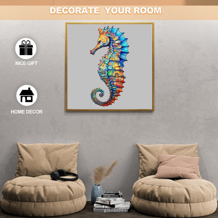 Seahorse 1 Wooden Jigsaw Puzzle-Woodbests