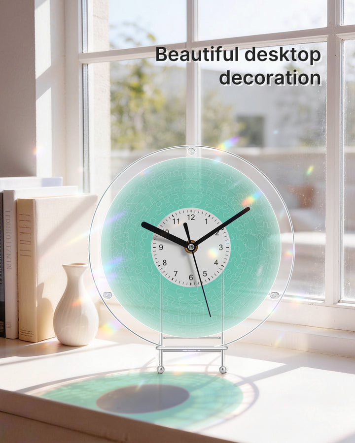 DIY Acrylic Puzzle Clock Kit - Fresh Green