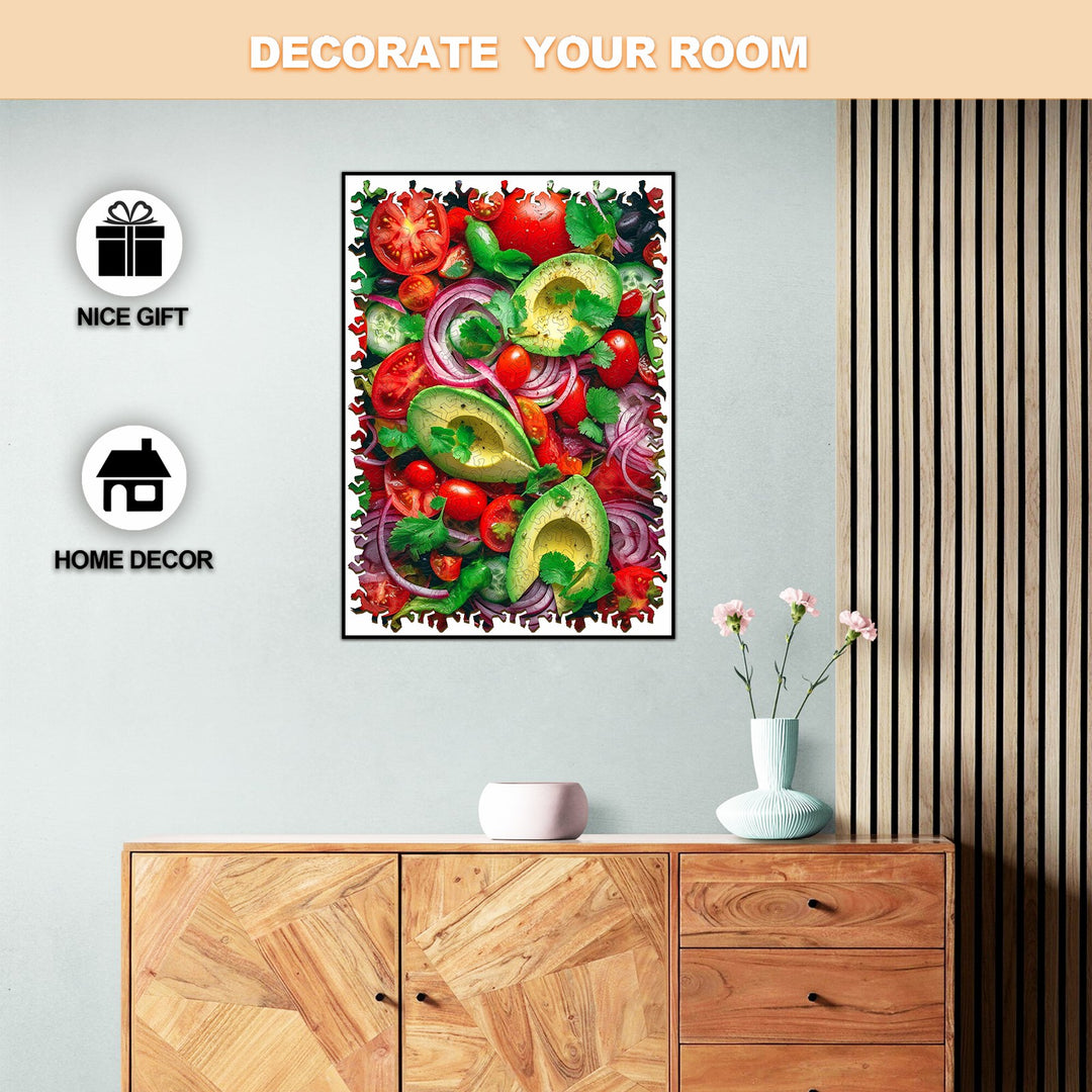 Vegetable Salad Wooden Jigsaw Puzzle-Woodbests
