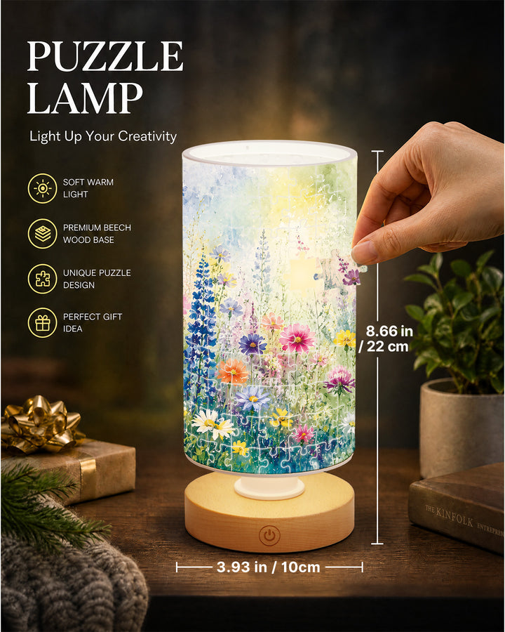 DIY Dimmable Acrylic Puzzle Lamp - Colorful Garden
