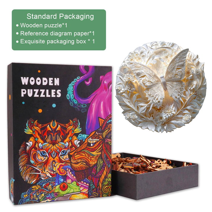 3D Paper Butterfly Wooden Jigsaw Puzzle