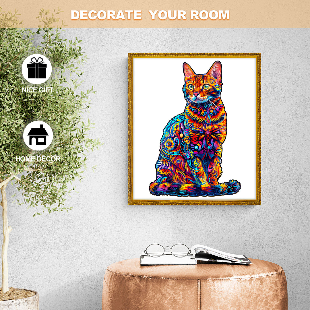 Bengal Cat-1 Wooden Jigsaw Puzzle-Woodbests
