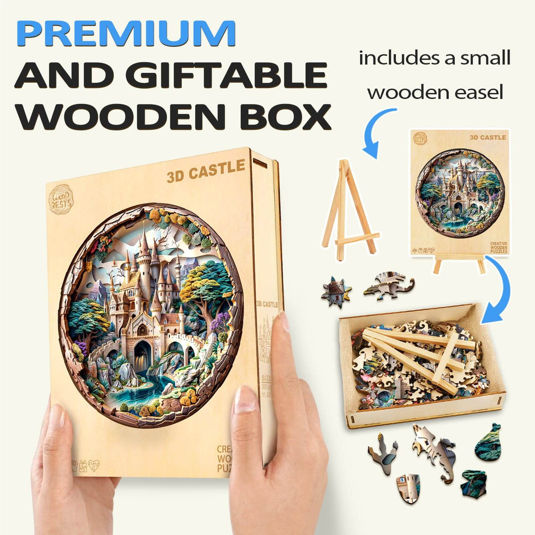 3D Castle Wooden Jigsaw Puzzle