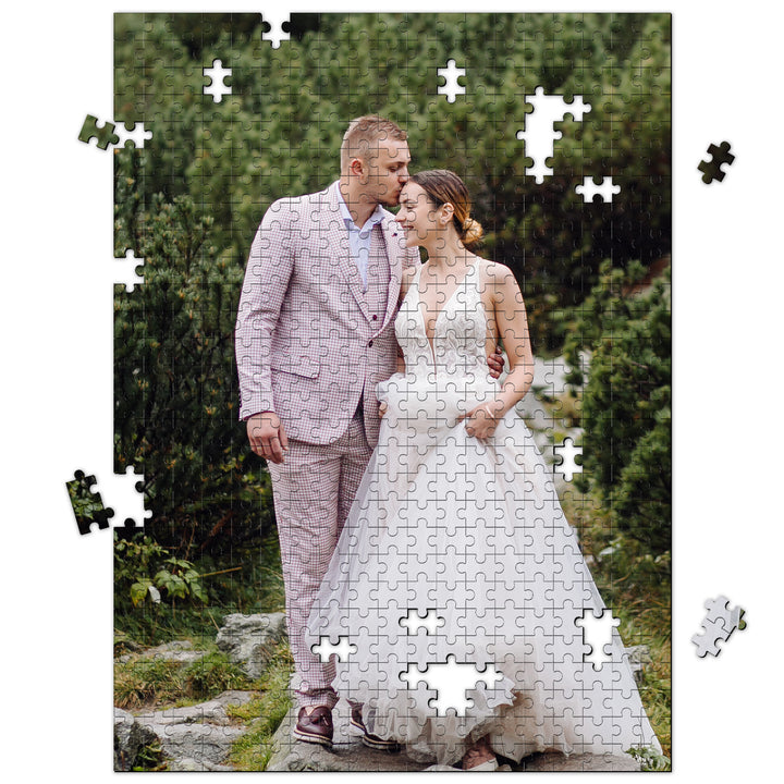 500/1000 Pieces Personalized Wedding & Anniversary Photo Puzzles - By Woodbests