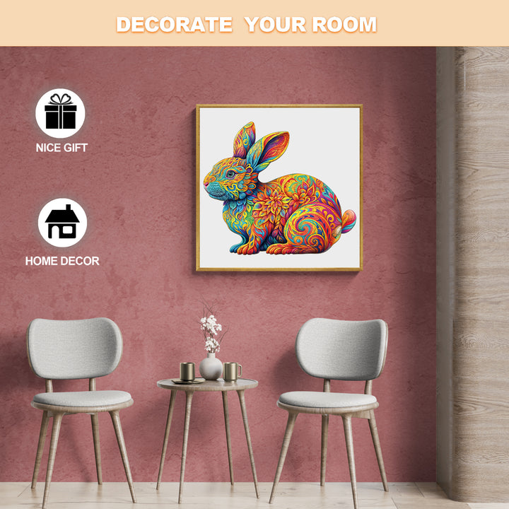 Cute Rabbit Wooden Jigsaw Puzzle-Woodbests