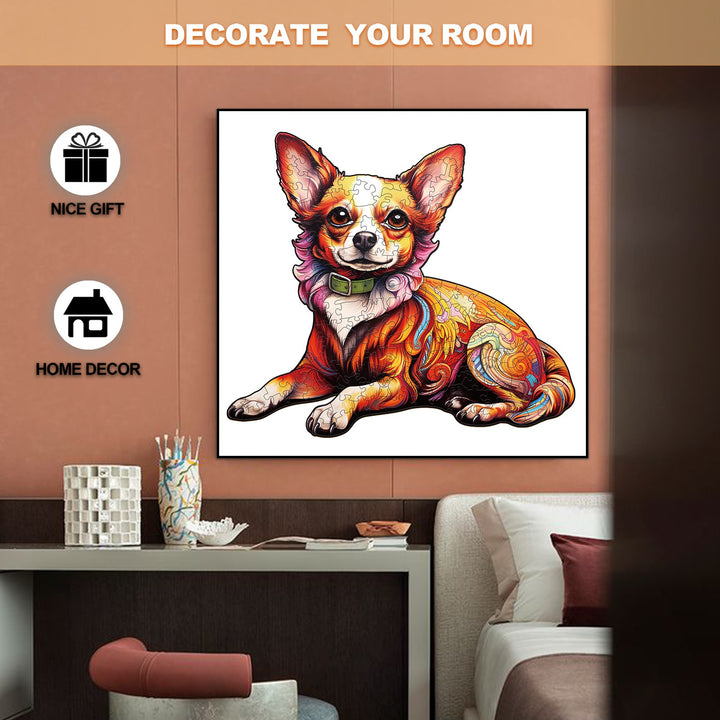 Charming Chihuahua Wooden Jigsaw Puzzle-Woodbests