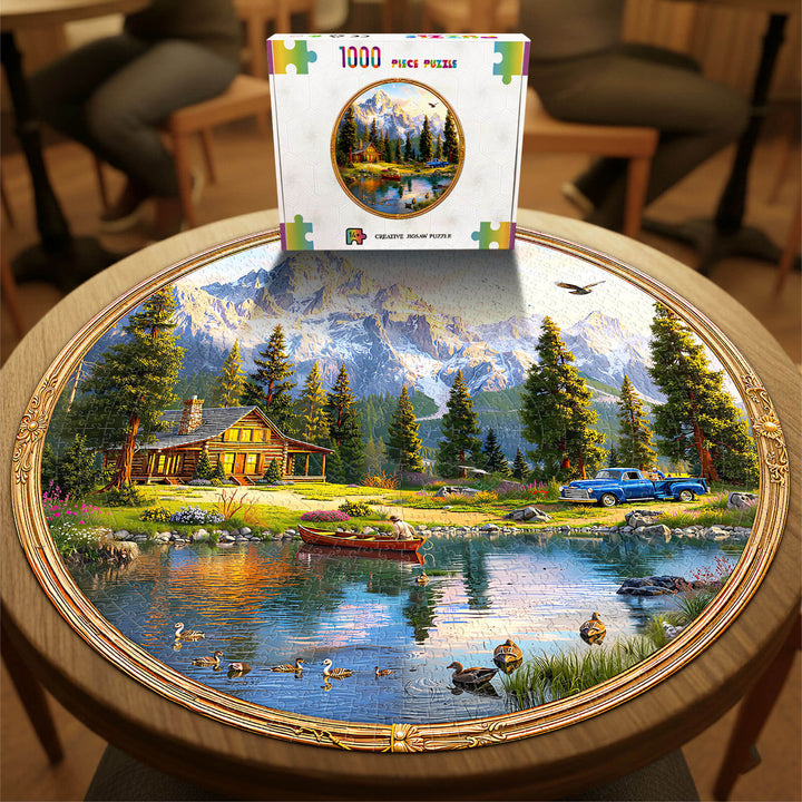 Mountain Cabin View 1000 Piece Puzzle