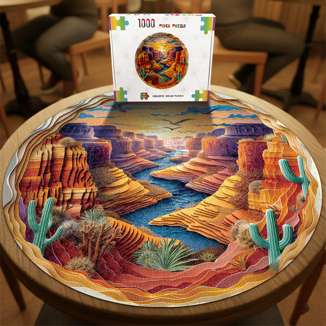 Canyon Sunset Layers 1000 Piece Puzzle