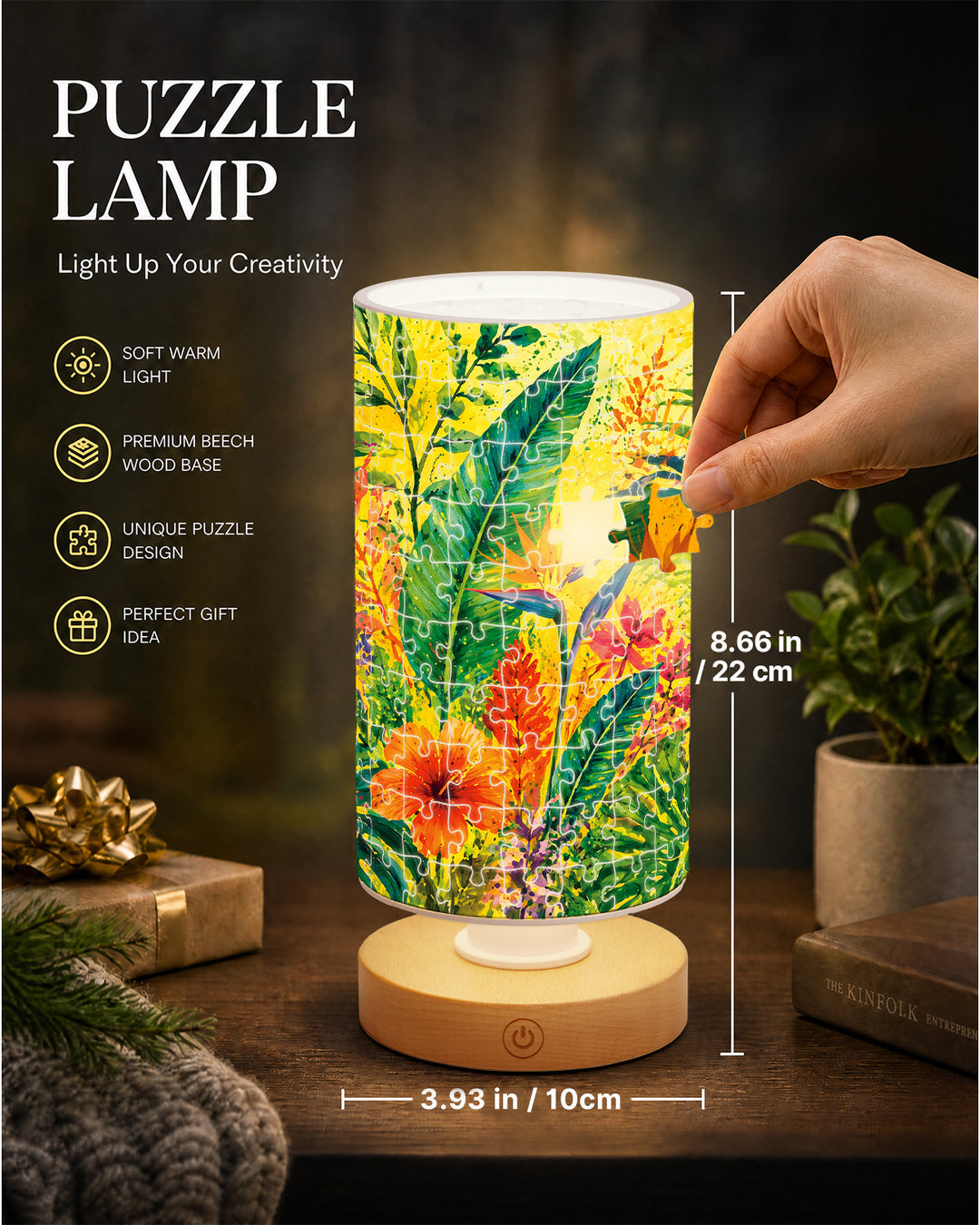 DIY Dimmable Acrylic Puzzle Lamp -Tropical Reverie