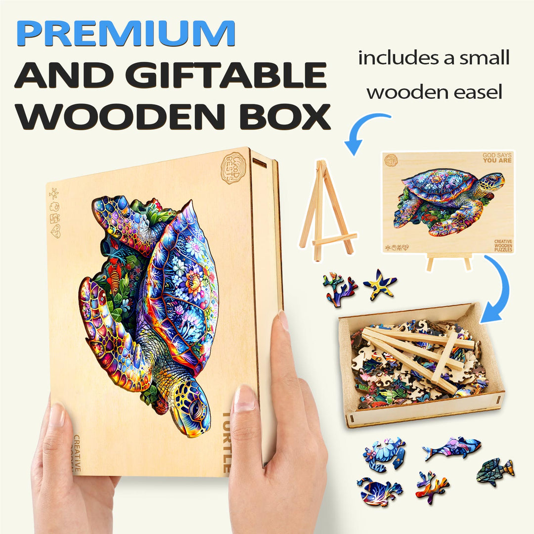 Unique Turtle Wooden Jigsaw Puzzle