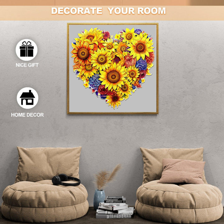 Sunflowers-2 Wooden Jigsaw Puzzle-Woodbests