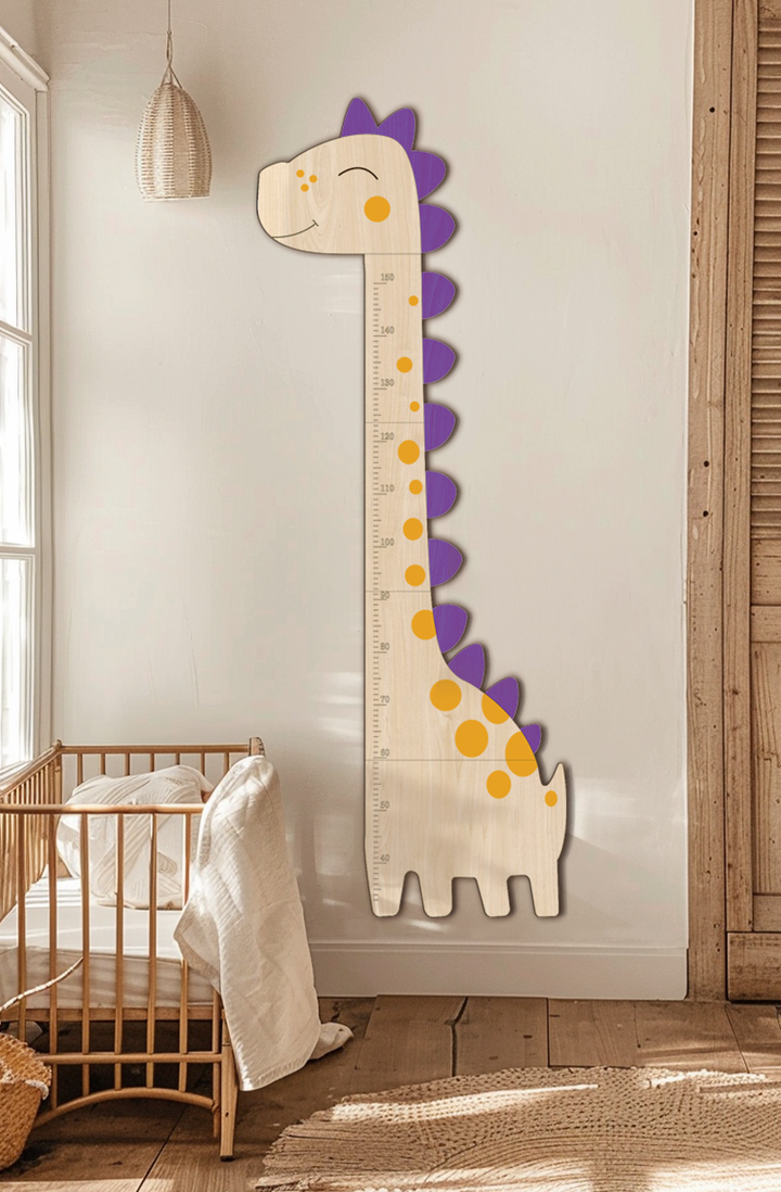 Personalized Wooden Dinosaur Growth Chart Ruler Clearance Sale