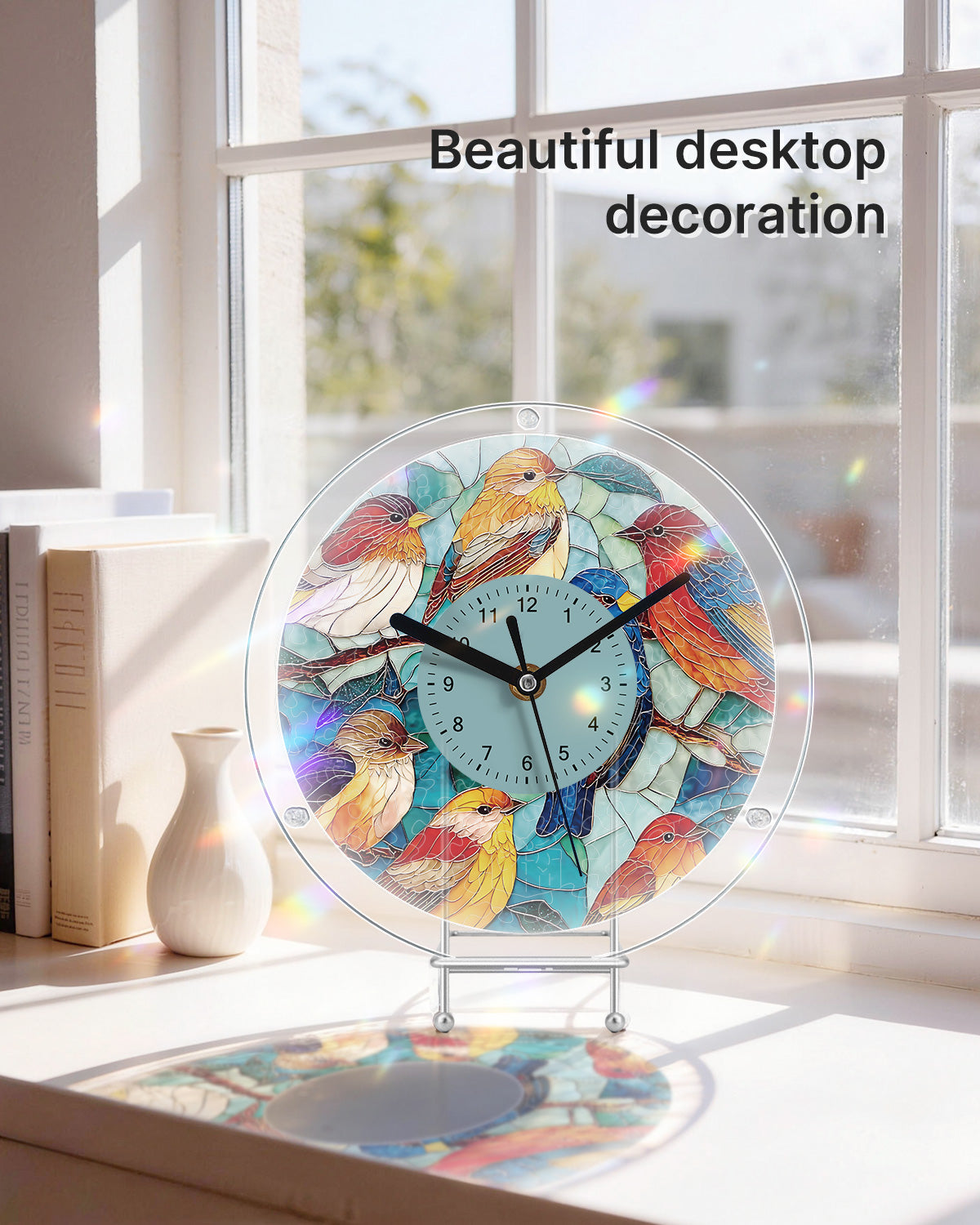 DIY Acrylpuzzle-Uhr Bausatz - Vögel in Harmonie