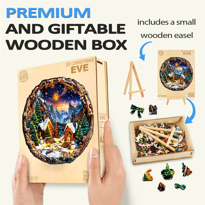 3D Christmas Eve Wooden Jigsaw Puzzle