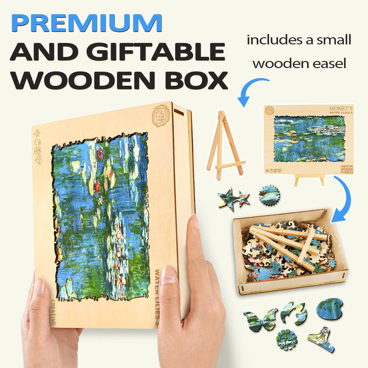 Monet's Water Lilies-2 Wooden Jigsaw Puzzle