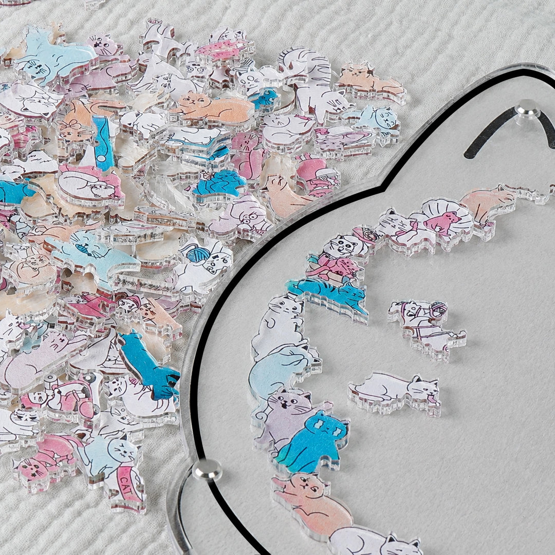 Acrylic Jigsaw Puzzle Suncatcher - Kitten Party
