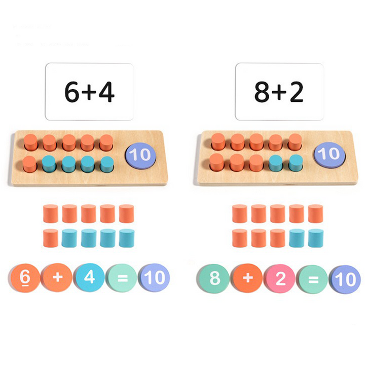 Wooden Children's Tens Digit Addition And Subtraction Math Toy