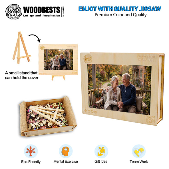 Personalized Photo Wooden Puzzle - Love Theme