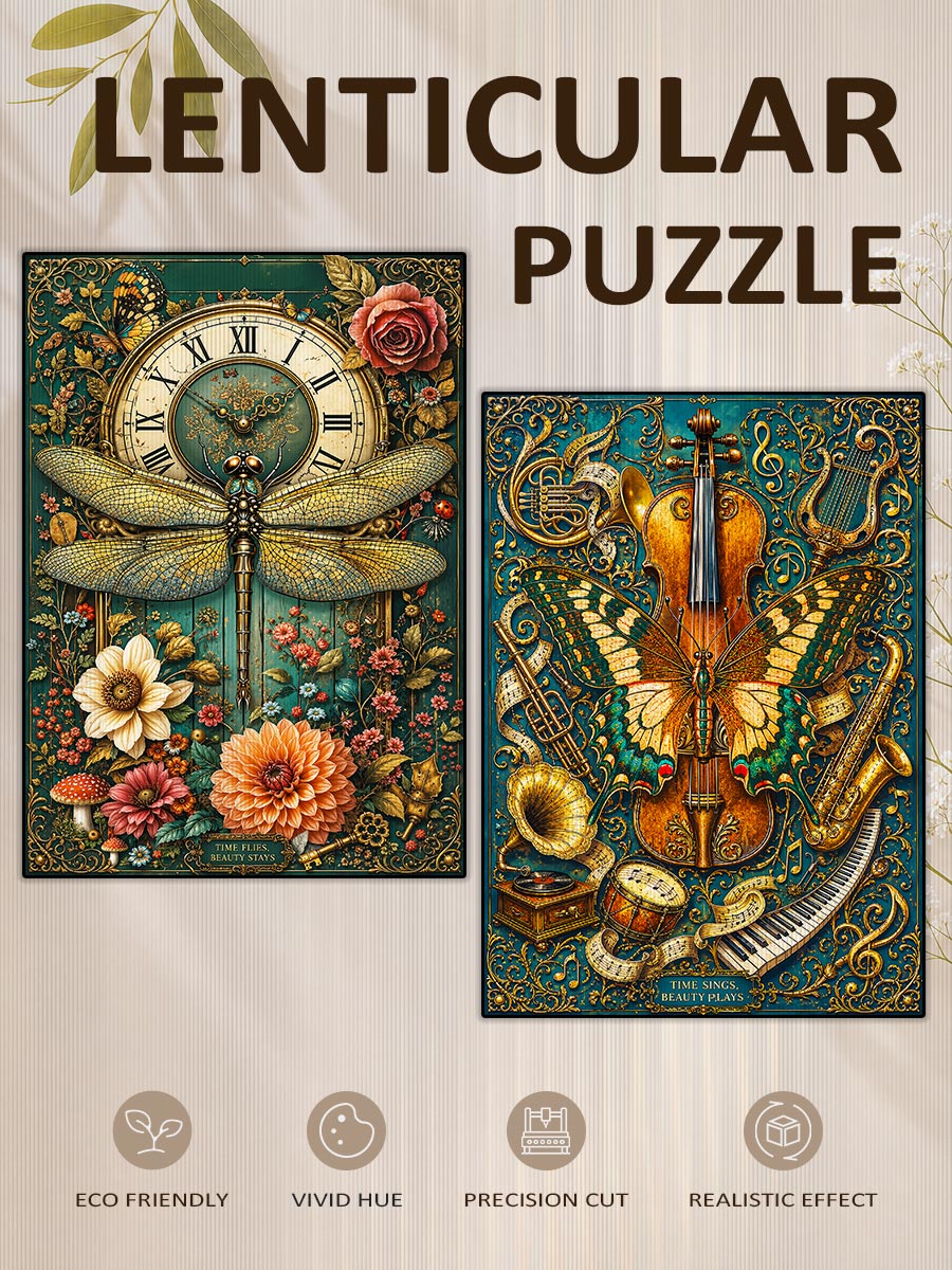 Poésie des insectes - Puzzle lenticulaire morphing