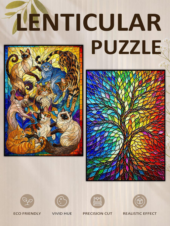 Tree Of Life is Cats - Morphing Lenticular Puzzle