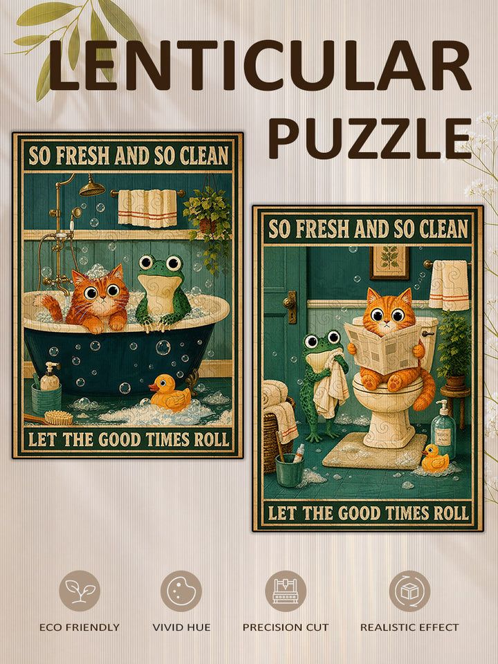 Clean Time - Morphing Lenticular Puzzle