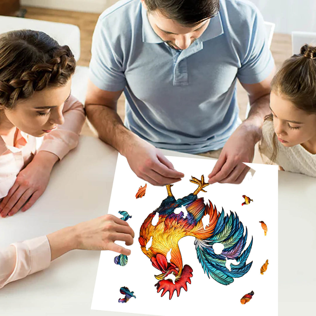 Puzzle en bois poules et poussins