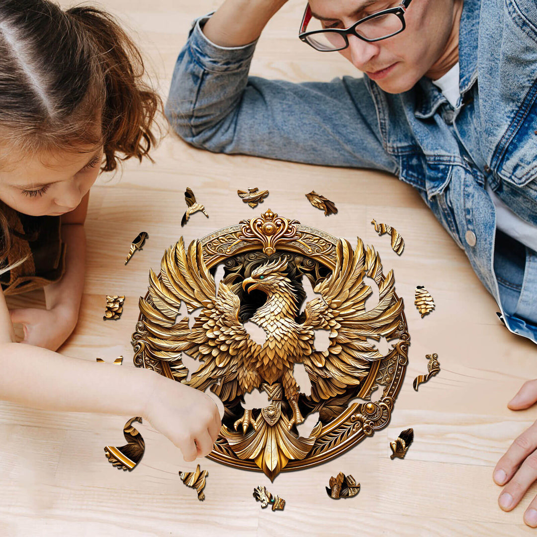 3D Metal Phoenix Wooden Jigsaw Puzzle - Woodbests