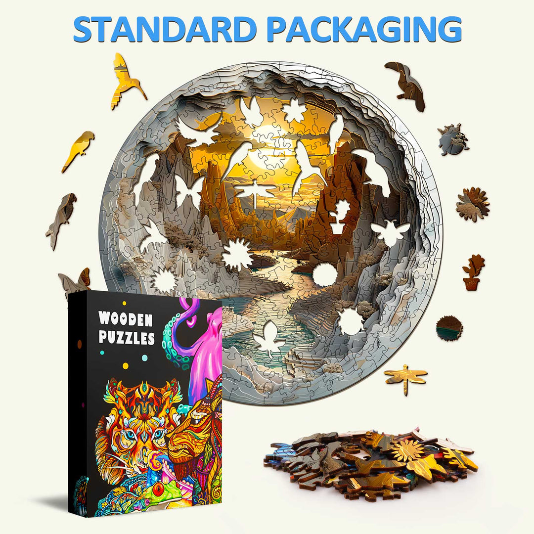 3D Vision in der Höhle-1 Holzpuzzle