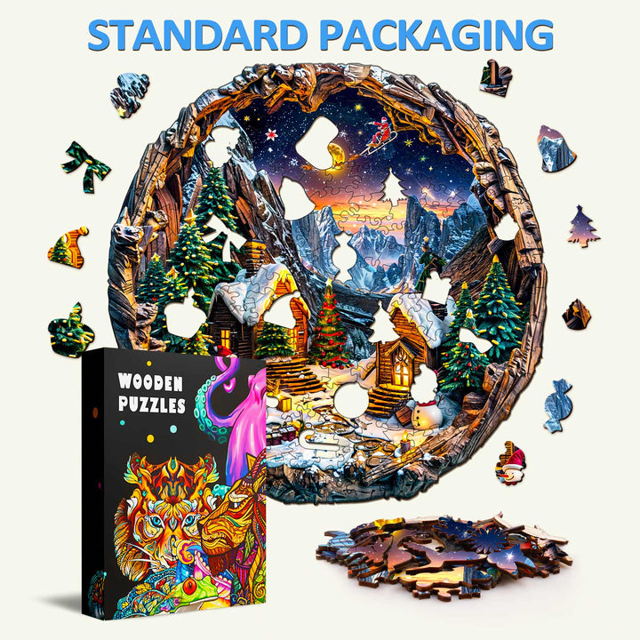 3D Weihnachtsabend Holzpuzzle