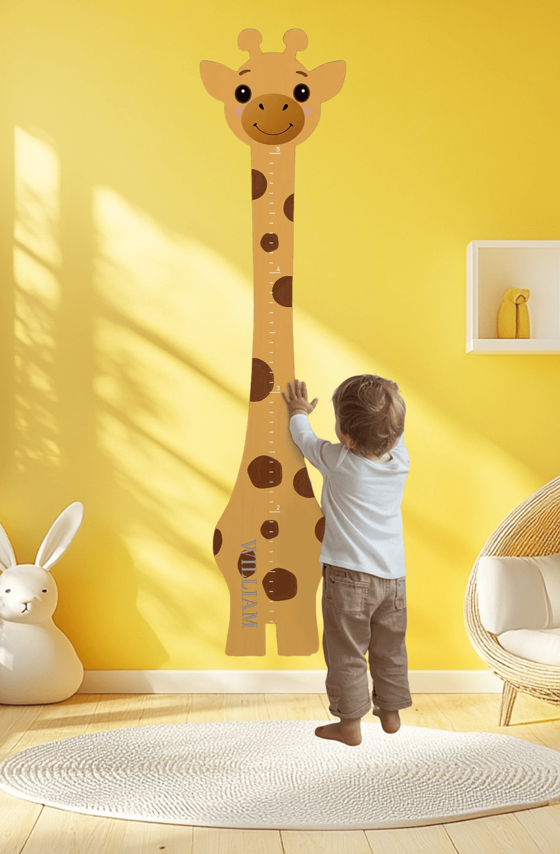 Personalized Wooden Giraffe Growth Chart Ruler