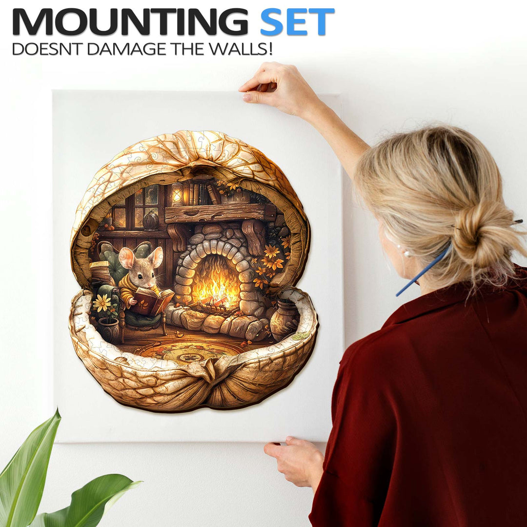 Mouse's Walnut House Wooden Jigsaw Puzzle