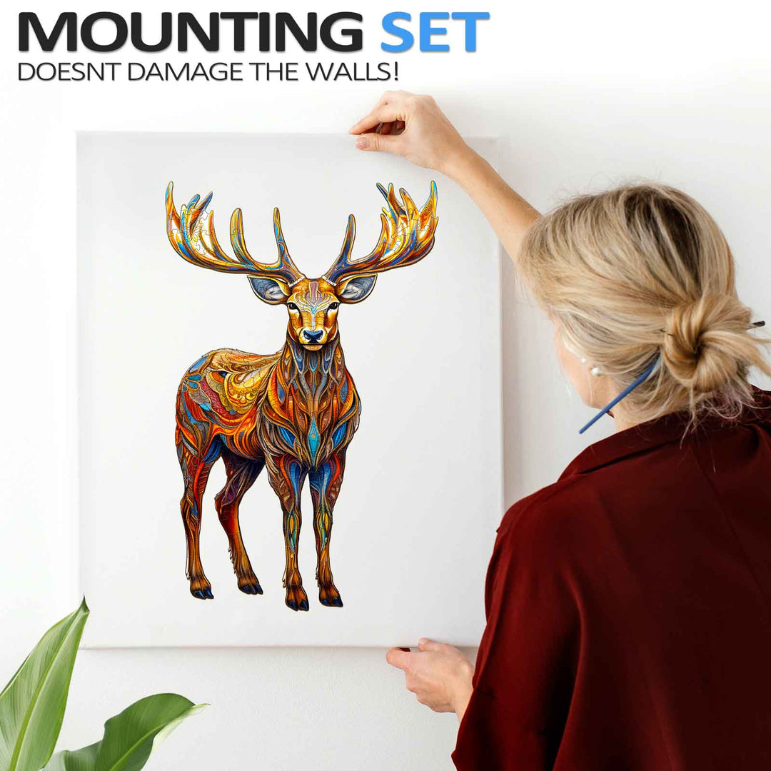 Colorful Deer Wooden Jigsaw Puzzle