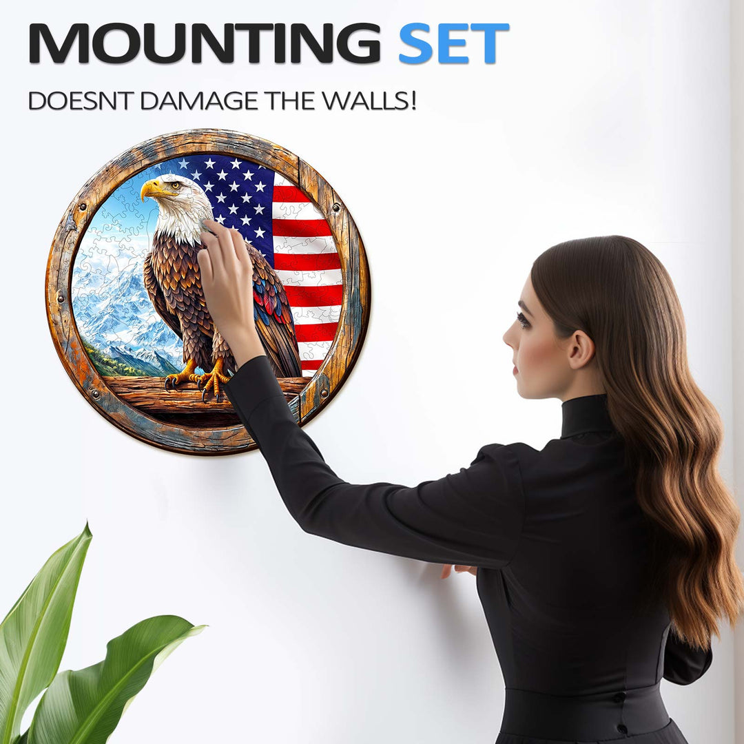 Rompecabezas de Madera en 3D de Águila Calva