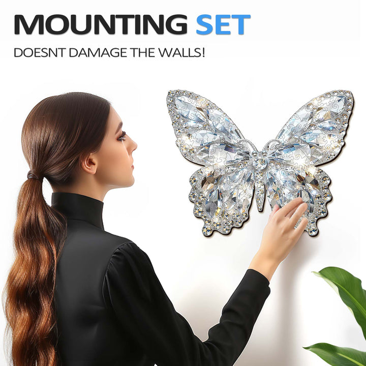 Diamond Butterfly Wooden Jigsaw Puzzle