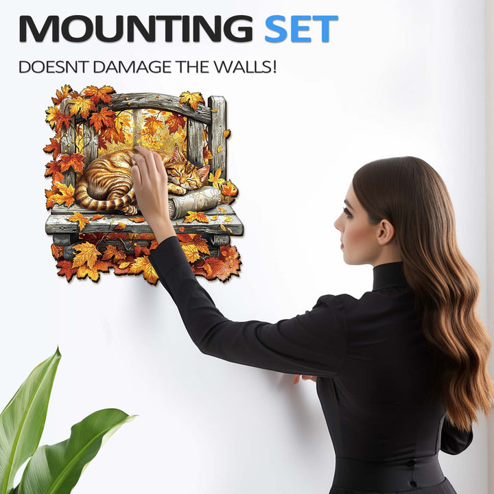 Resting Cat Wooden Jigsaw Puzzle