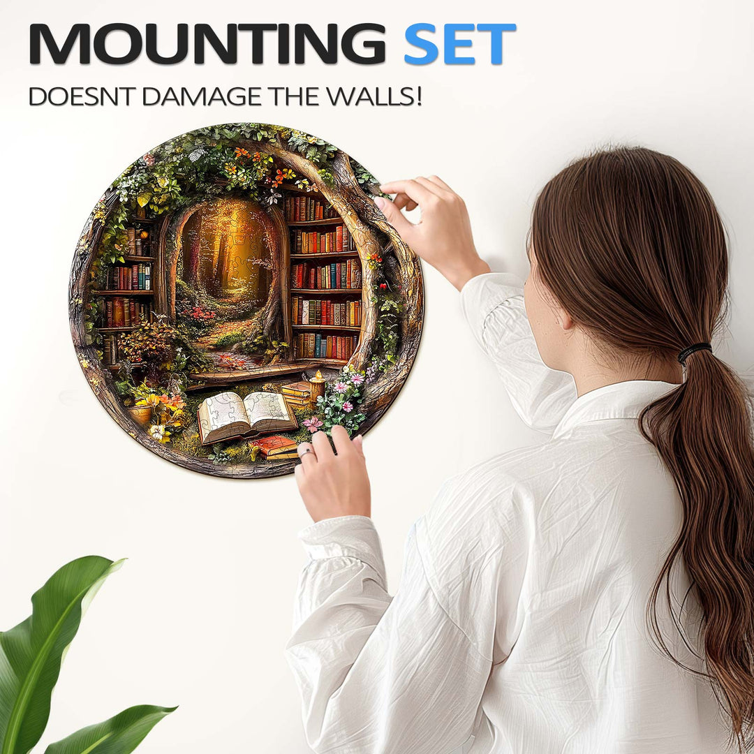 Baumhaus Bibliothek Holzpuzzle