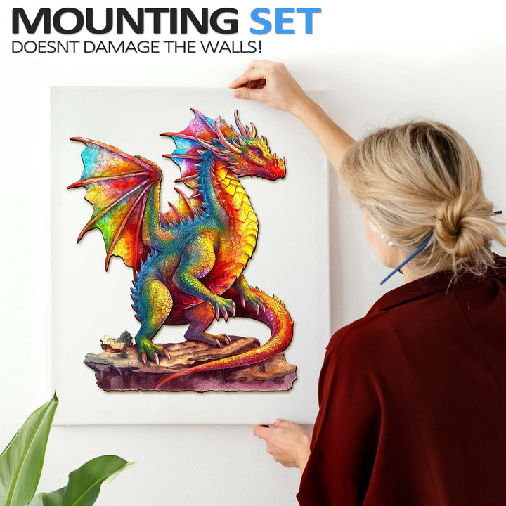 Puzzle en bois Dragon Coloré-2