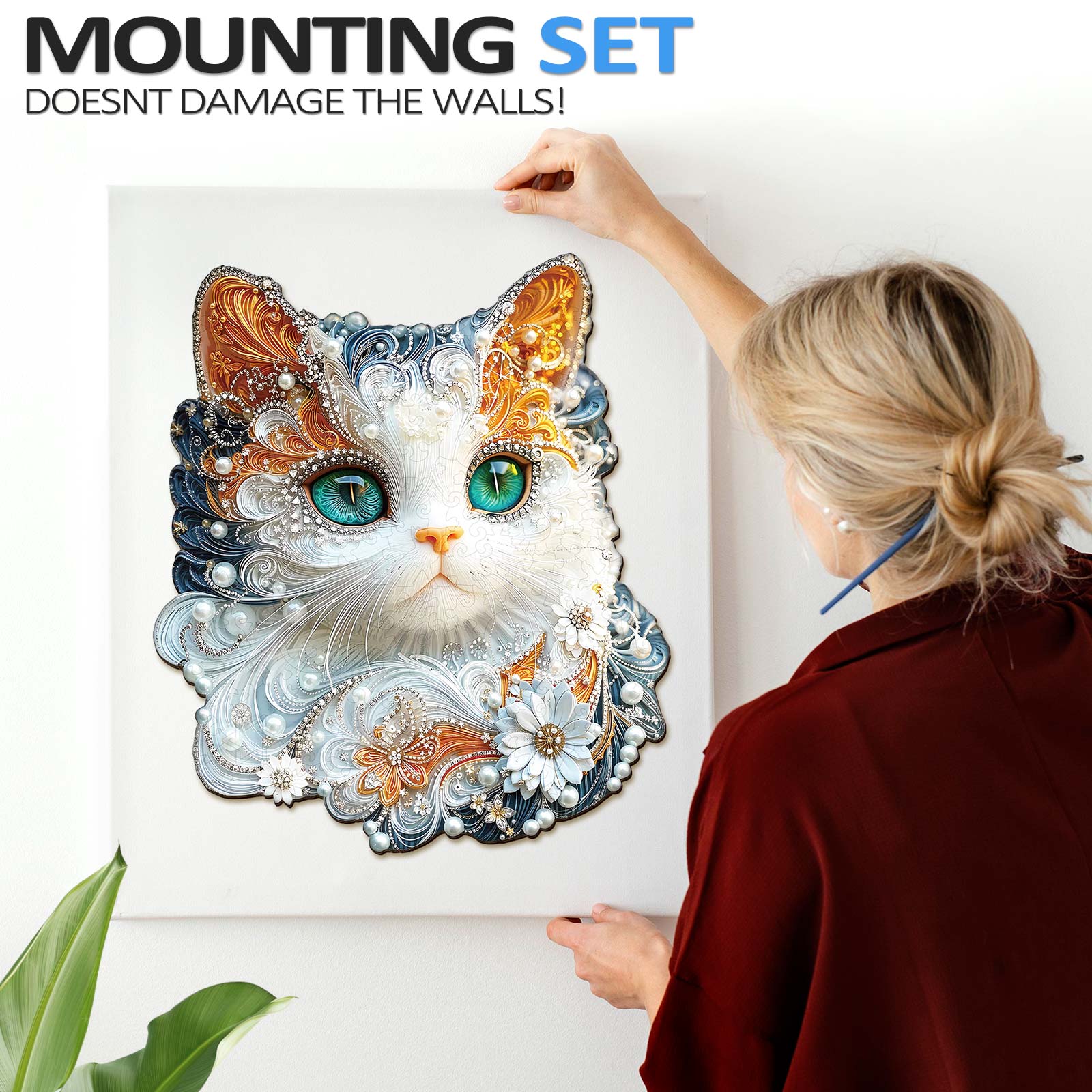 Jewelry Kitten Wooden Jigsaw Puzzle