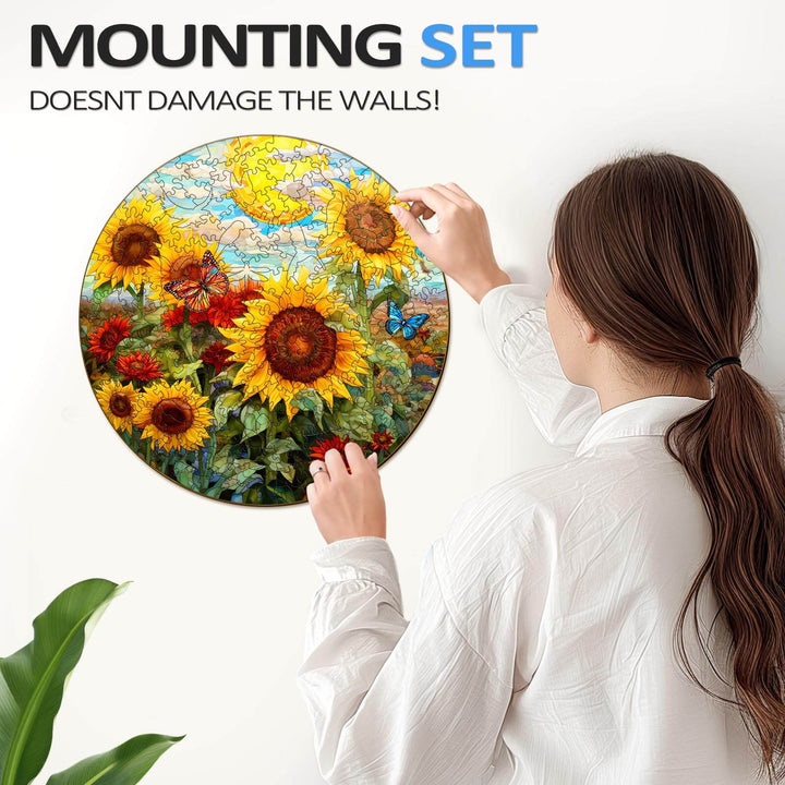 Sunflower Sonata Wooden Jigsaw Puzzle - By Woodbests