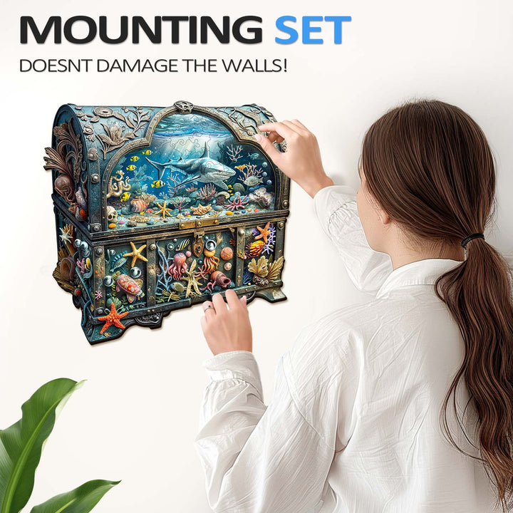 Puzzle en bois 3D Coffre au Trésor Océan-2