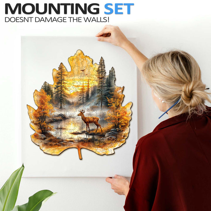 Golden Hoofprint Holz-Puzzle