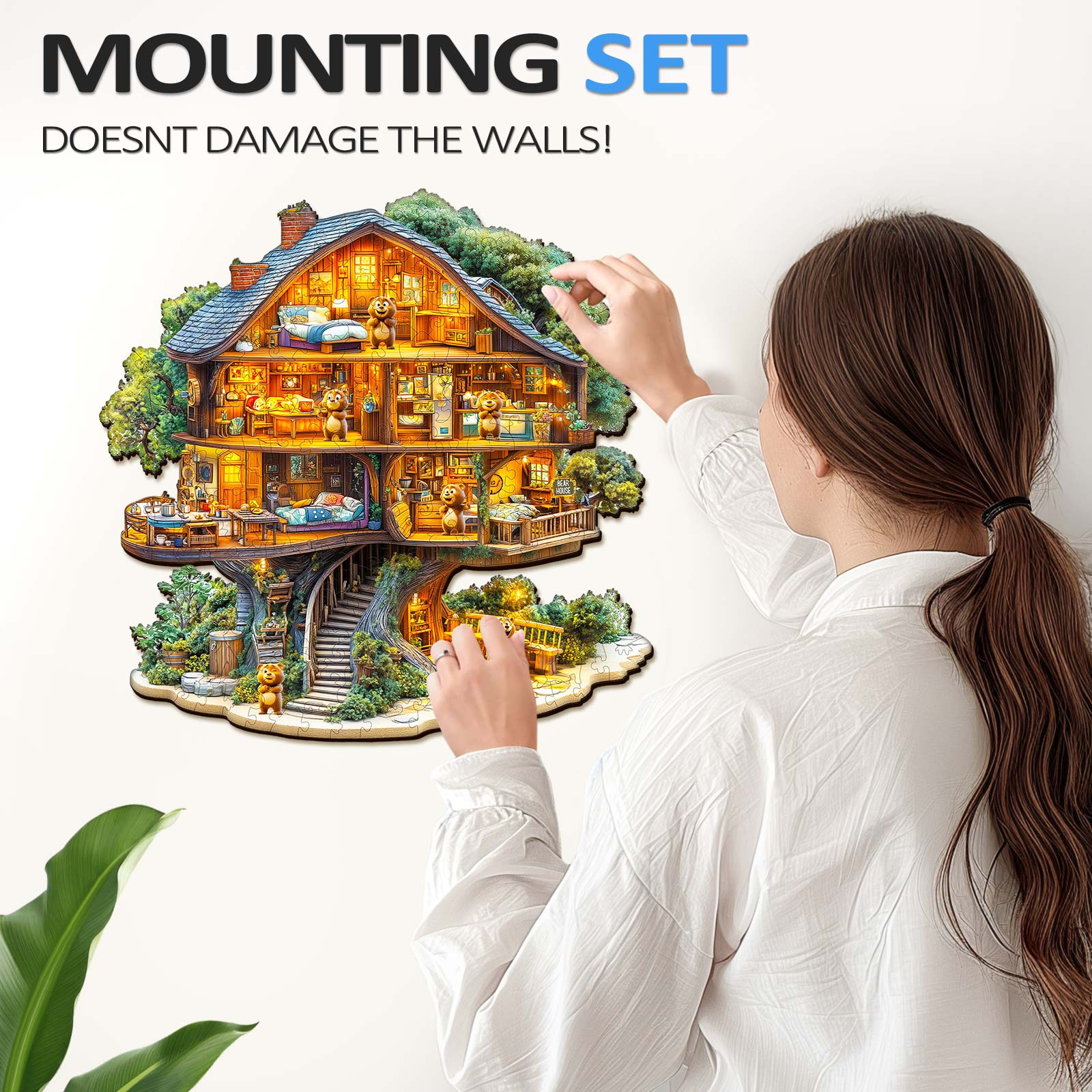 Rompecabezas de madera Bear House