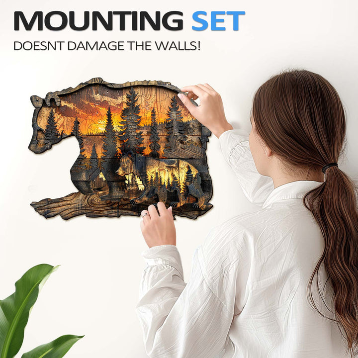 Woodcarving Bear Wooden Jigsaw Puzzle