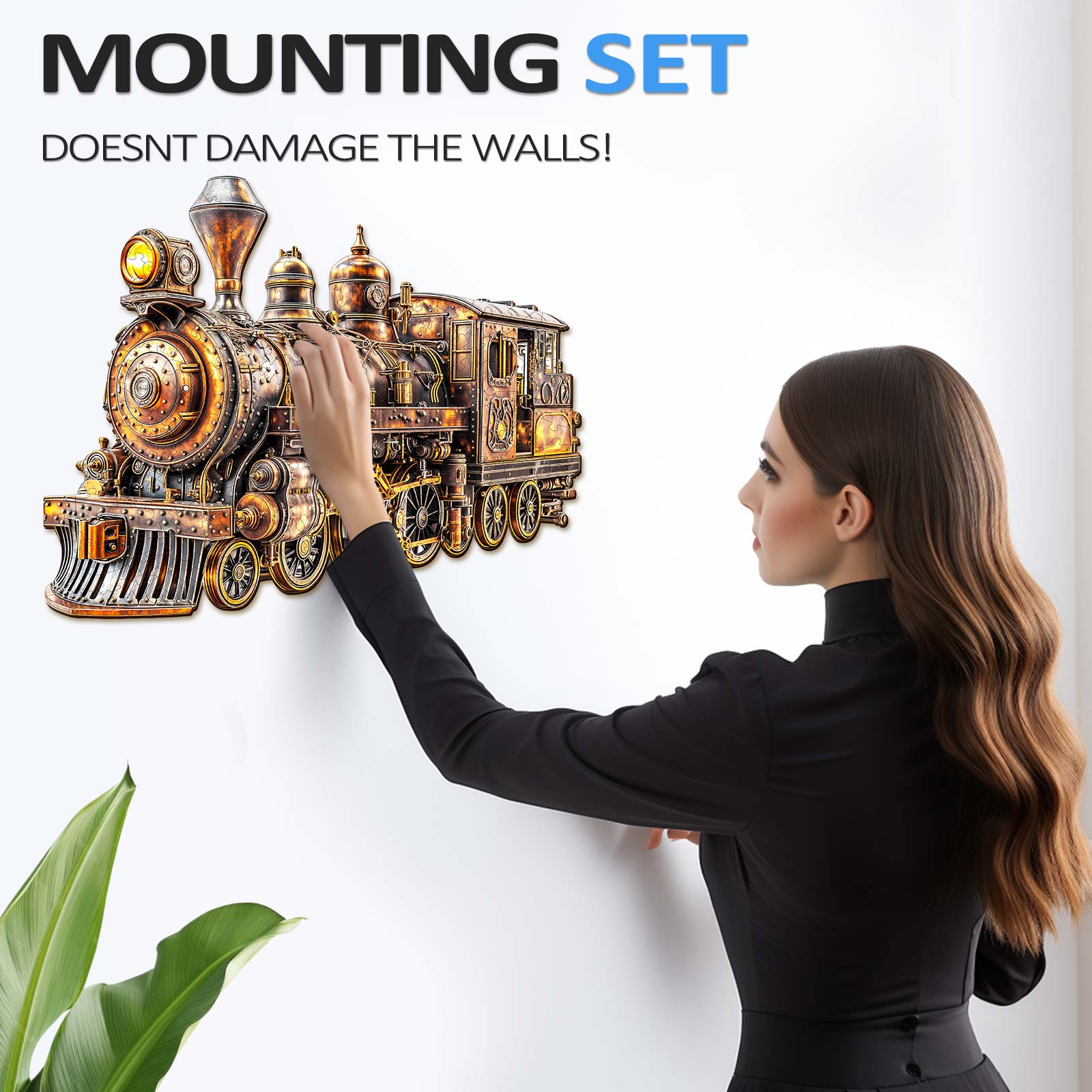 3D Mechanical Steam Train Wooden Jigsaw Puzzle