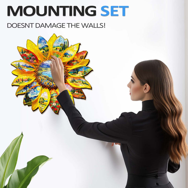 Oil on Sunflower Wooden Jigsaw Puzzle