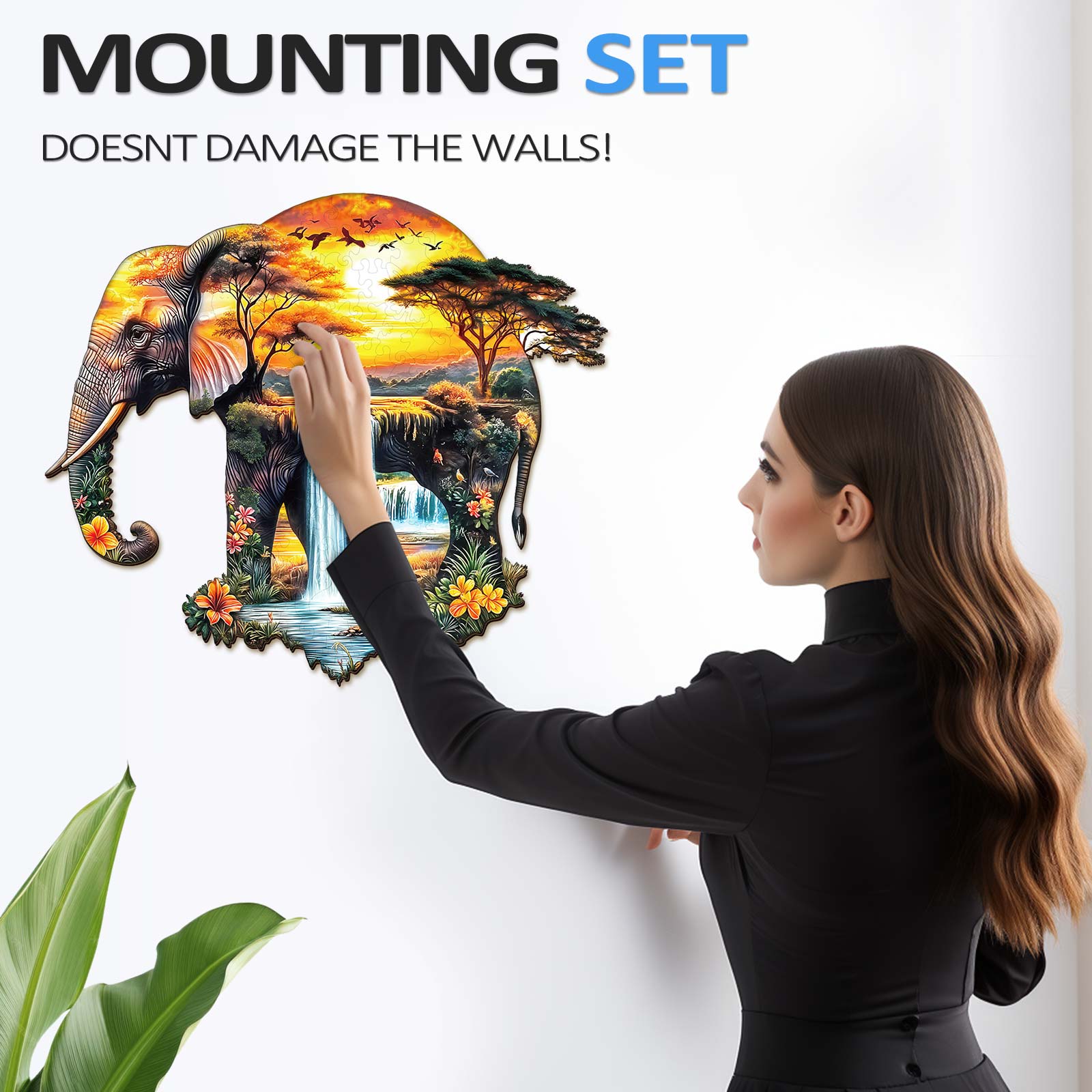 Afrikanischer Elefant Holz-Puzzlespiel