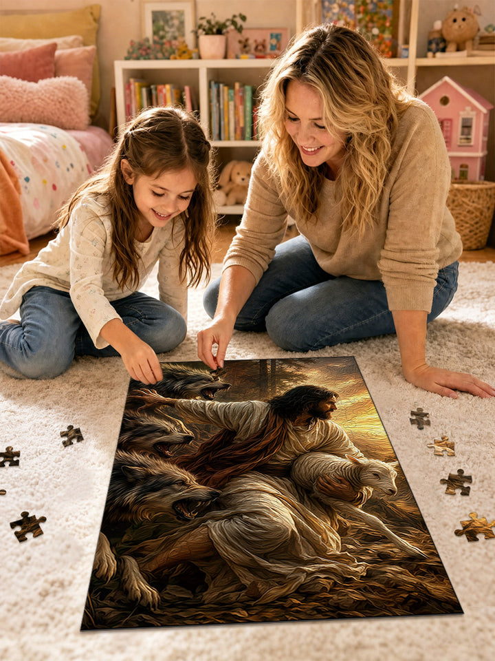 Jesus' sheep - Morphing Lenticular Puzzle