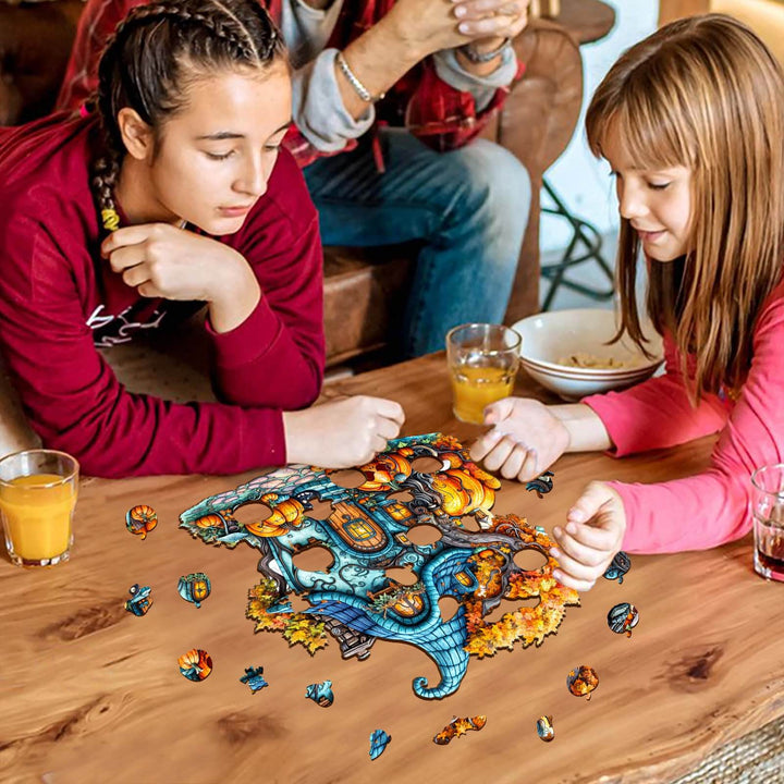 Pumpkin House-1 Wooden Jigsaw Puzzle - Woodbests